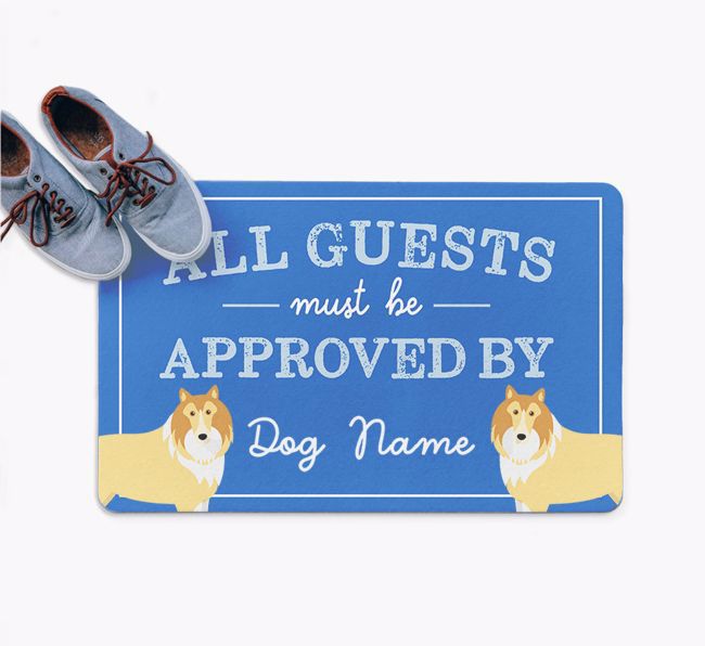 All Guests Must Be Approved By: Personalised {breedFullName} Doormat